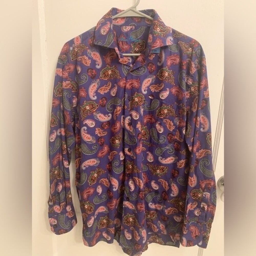 Alan Flusser 70’s Vibe Paisley Dress Shirt Men’s M